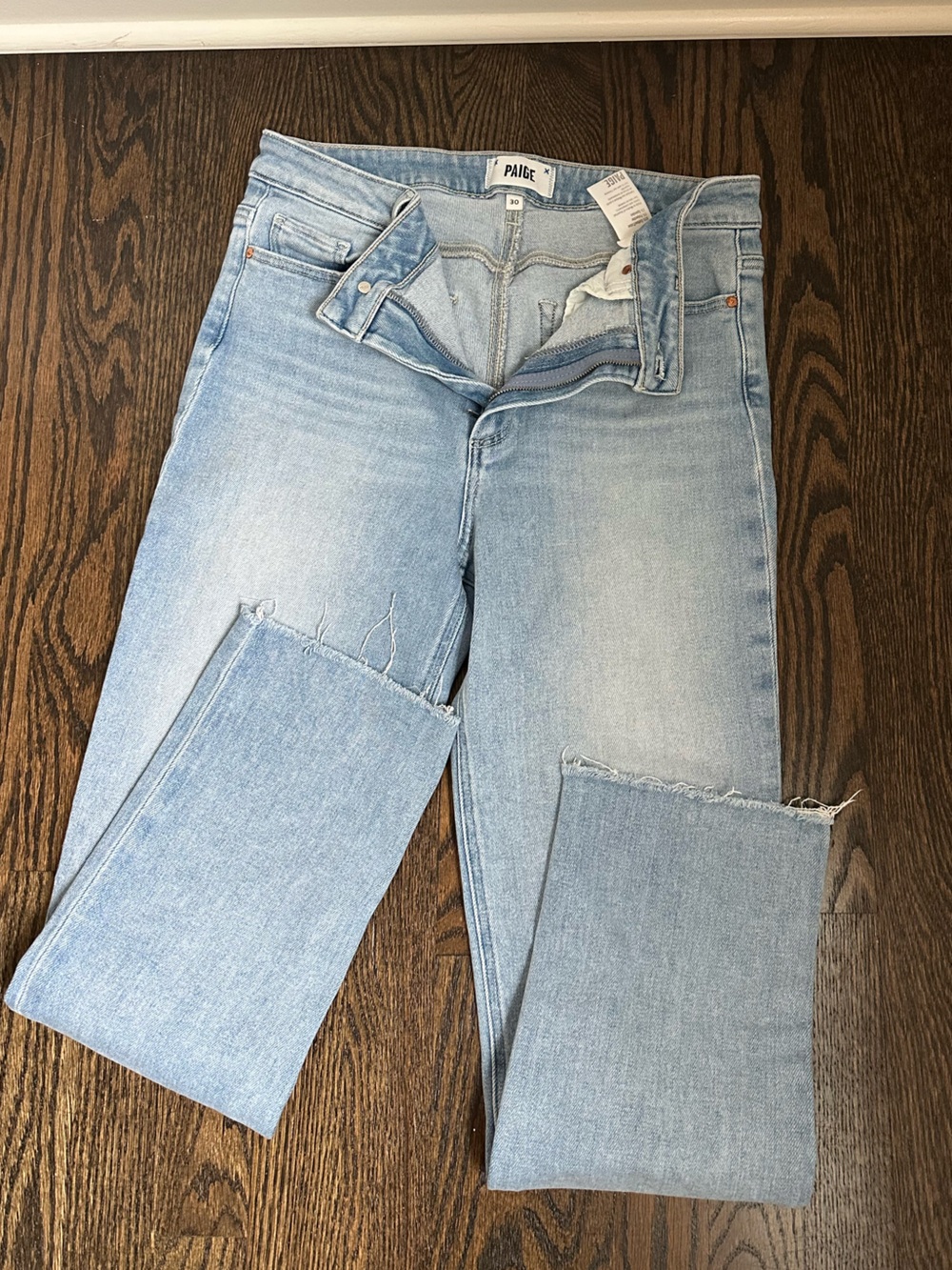 PAIGE Cindy Light Blue Cropped Ankle Jeans Size 30